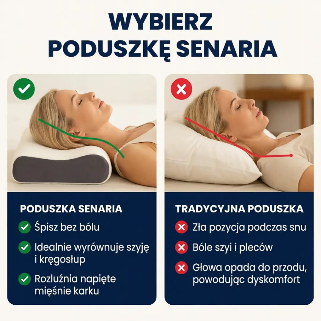 OrtoSen 1.0 - Poduszka Wspierająca Kręgosłup Senaria